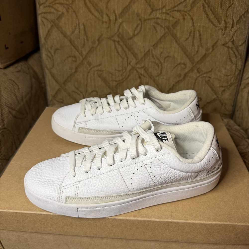 Nike classic FRAGMENT tennis court Blazer Low X White Women's Size 8 Men's 6.5